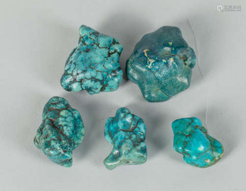 Set Fine AZ Turquoise Stone Beads