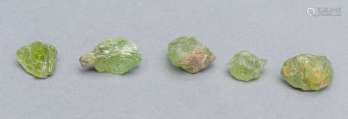 Set Collectible Clear Peridot Gem Stones