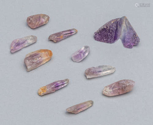 Group of Collectible Amethyst Gem Stone