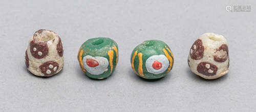 Group Antique Roman Dragonfly Eye Glass Beads