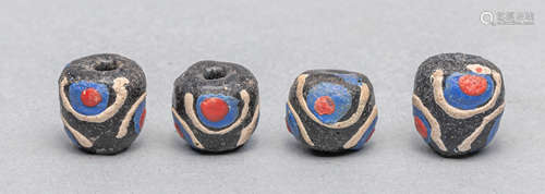 Group Antique Roman Dragonfly Eye Glass Beads