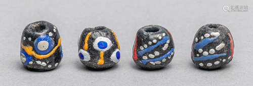 Group Antique Roman Devil Eye Glass Beads