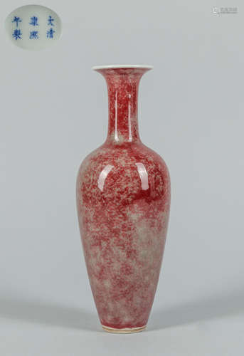 Chinese Red Glazed Porcelain Vase