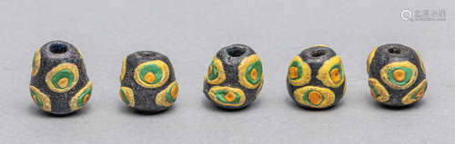 Group Antique Roman Dragonfly Eye Glass Beads