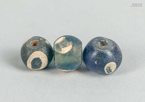 Group Antique Roman Dragonfly Eye Glass Beads