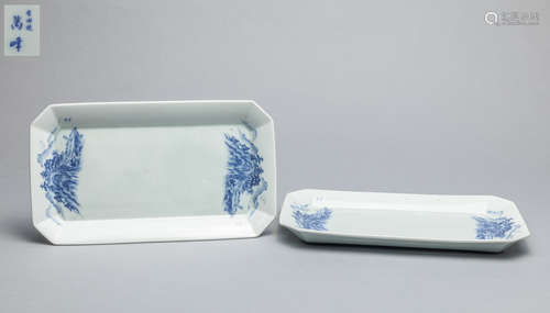 Japanese Old Blue White Porcelain Dish, Arita-yaki