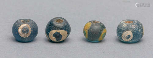 Group Antique Roman Dragonfly Eye Glass Beads