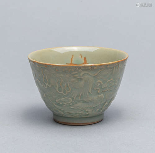 Chinese Longquan Type Porcelain Dragon Tea Cup