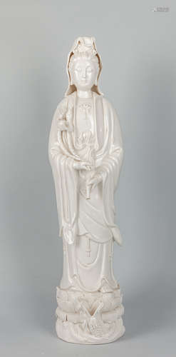 Chinese White Glazed Porcelain Kuanyin