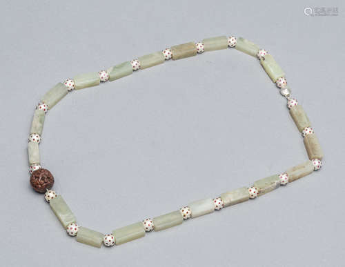 Chinese Export Jade Necklace