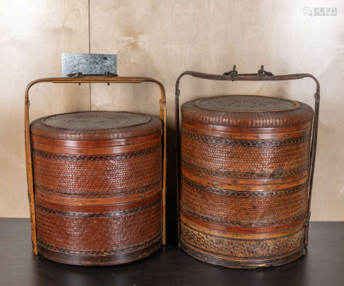 Set Chinese Old Wedding Basket