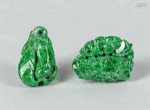 Set Chinese Jade Stone Carvings