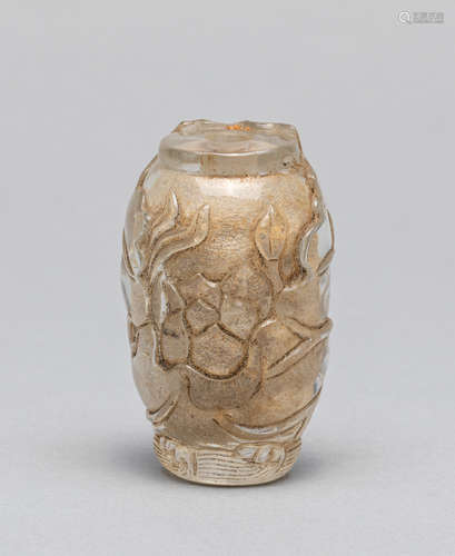 Fine Chinese Crystal Carving Snuff Bottle