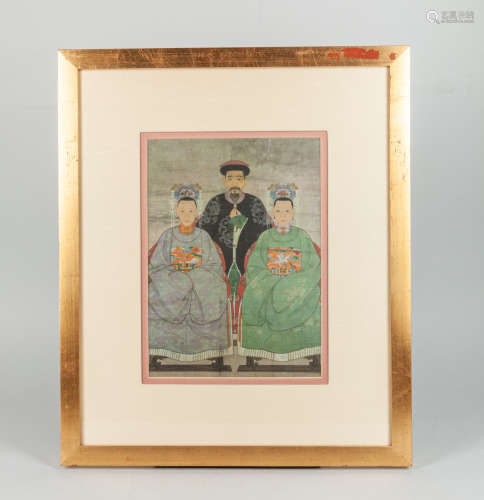 Chinese Old Wall Hanging Lithograph