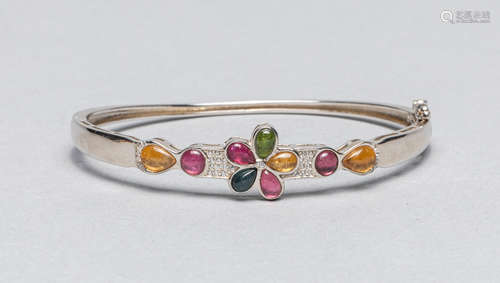 Collectible Sterling Silver & Tourmaline Bracelet.