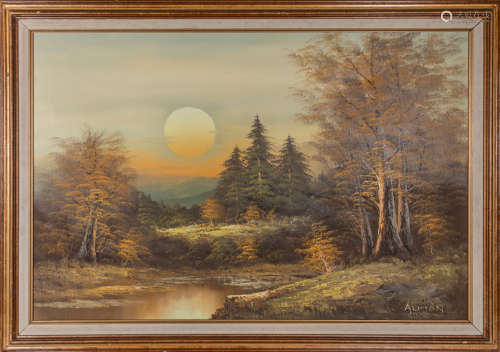 Framed Oil Painting on Canvas