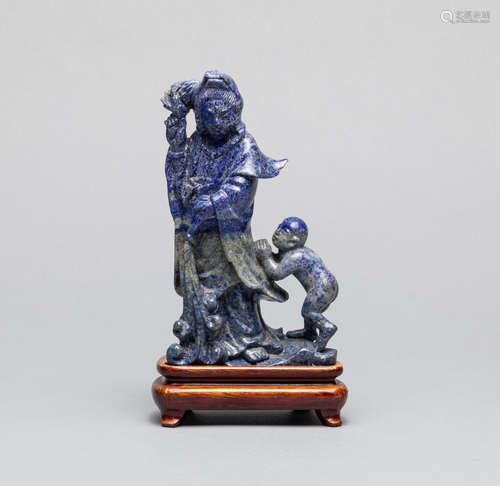 Chinese Lapis Carving of Figures