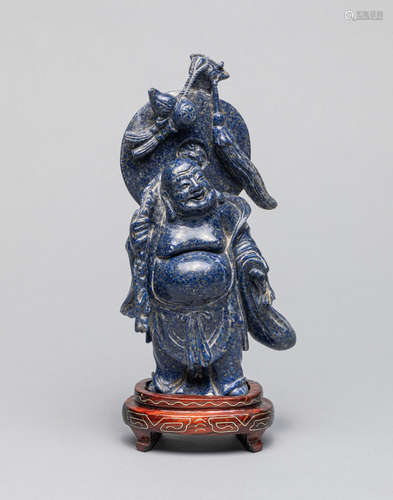 Chinese Old Lapis Carving of Buddha