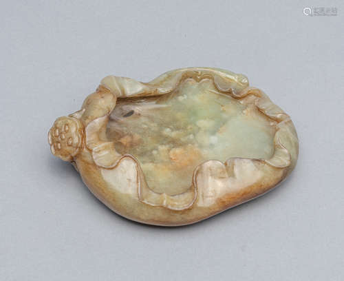 Fine Chinese Jade Carving of Lotus Type Washer