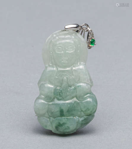 Chinese Jade Jadeite Carving of Kuanyin