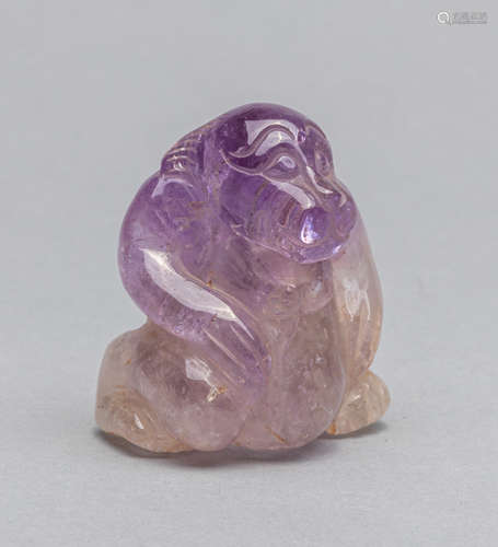 Chinese Amethyst Carving of Beast