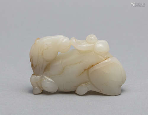 Chinese Jade Carving of House & Monkey