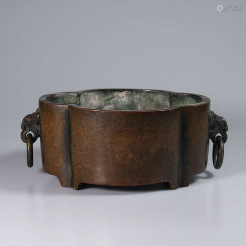 A BRONZE CENSER CHEN QIAOSHENG MARK