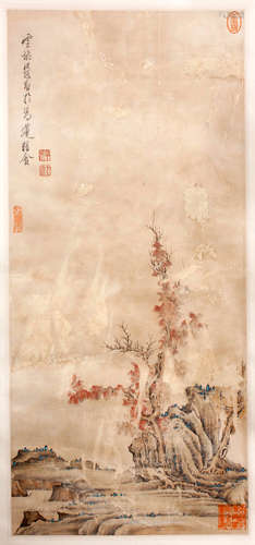 A CHINESE LANDSCAPE PAINTING