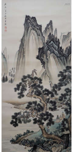 A CHINESE LANDSCAPE PAINTING CHEN SHAOMEI MARK
