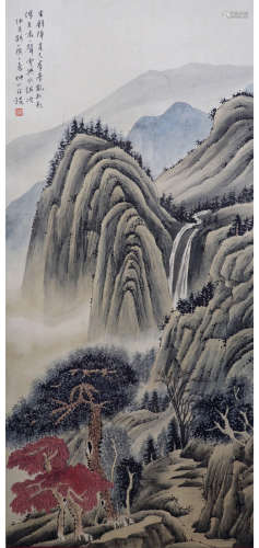 A CHINESE LANDSCAPE PAINTING JIANG KUN MARK