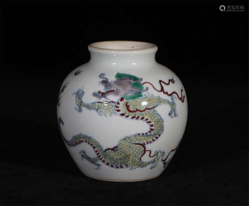 Doucai Dragon Jar Kangxi Style