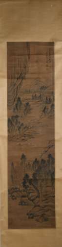 CHINESE A CHINESE LANDSCAPE PAINTING SCROLL HUANG GONGWANG MARK