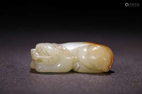 CHINESE CELADON JADE BEAST