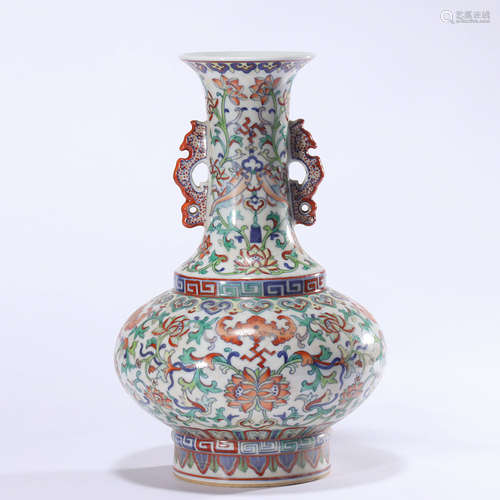 CHINESE DOUCAI PORCELAIN VASE MARKED