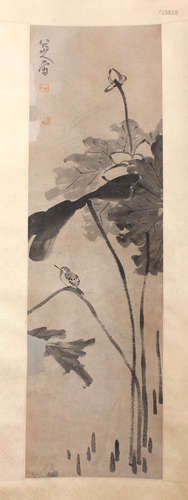 CHINESE A CHINESE FLOWER AND BIRD PAINTING BA DA SHANREN MARK