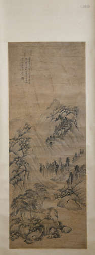 CHINESE A CHINESE LANDSCAPE PAINTING SCROLL GUO XI MARK