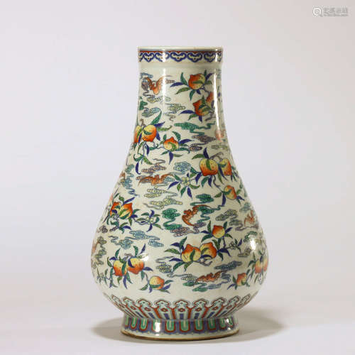 CHINESE DOUCAI PORCELAIN VASE MARKED