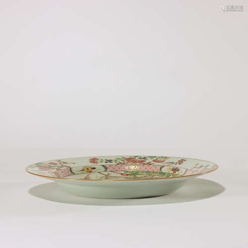 CHINESE FAMILLE ROSE PORCELAIN PLATE