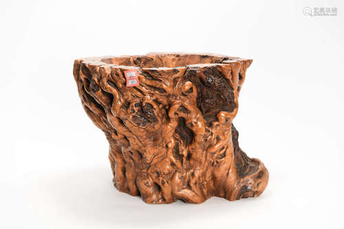 CHINESE TREE ROOT BRUSH POT