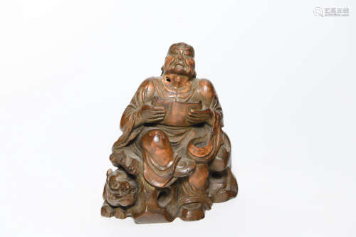 CHINESE BAMBOO ROOT CARVED FIGURINE