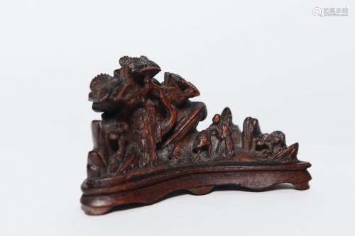 CHINESE BAMBOO CARVED BRUSH REST