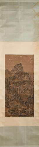 CHINESE A CHINESE LANDSCAPE PAINTING SCROLL HUANG GONGWANG MARK