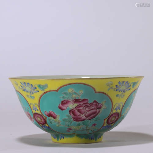 CHINESE FAMILLE ROSE PORCELAIN BOWL MARKED