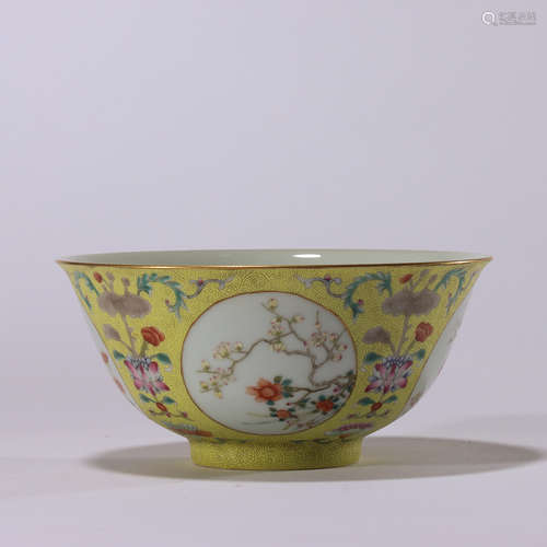 CHINESE FAMILLE ROSE PORCELAIN BOWL MARKED