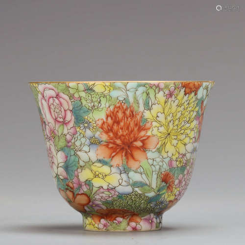 CHINESE FAMILLE ROSE PORCELAIN CUP