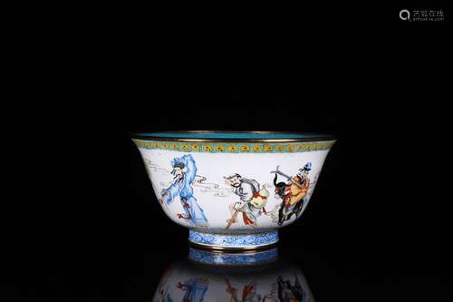 A Porcelain Enameled Bowl With Pattern