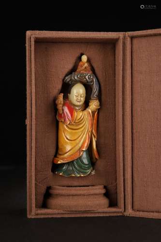 A Shoushan Stone Buddha Ornament