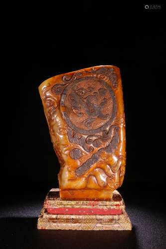 A Tianhuang Stone Dragon Carved Seal