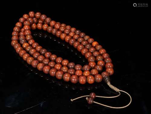 An Amber 108-Bead Rosary