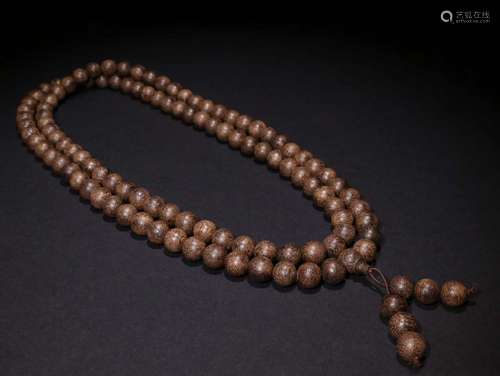 An Agarwood 108-Bead Rosary